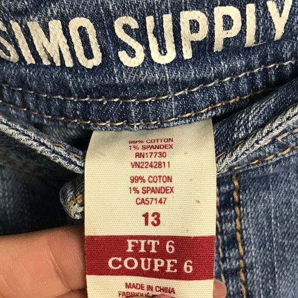 Mossimo Light Wash Destroyed Skinny Jeans Size 13 - Picture 4 of 6